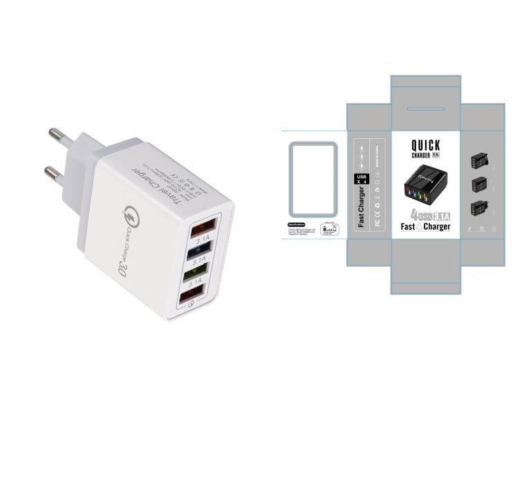 מטען USB מהיר טעינה 3.0 4 מתאם טלפון לטאבלט מטען קיר נייד מטען מהיר