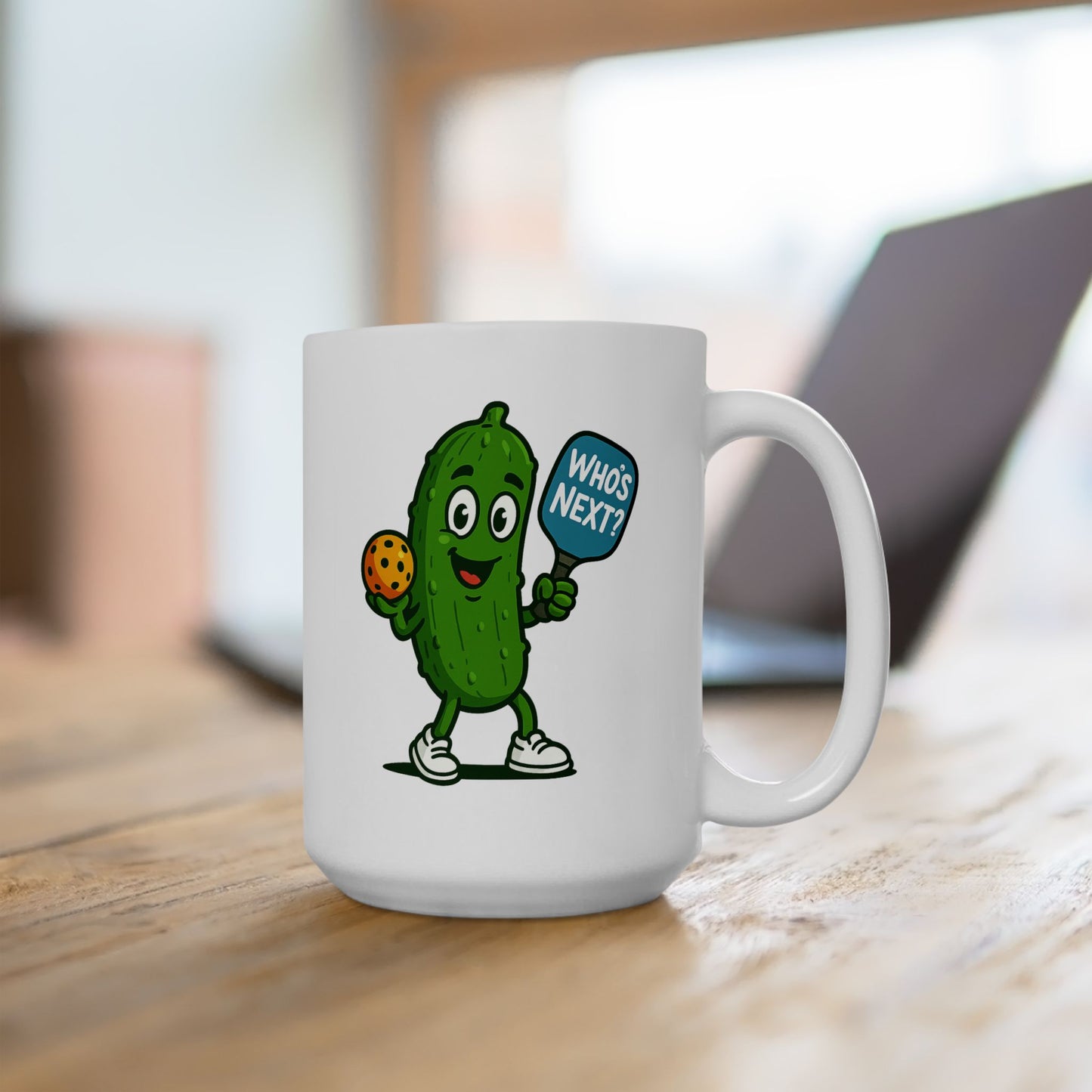 "Who's Next?" Pickleball Coffee Mug