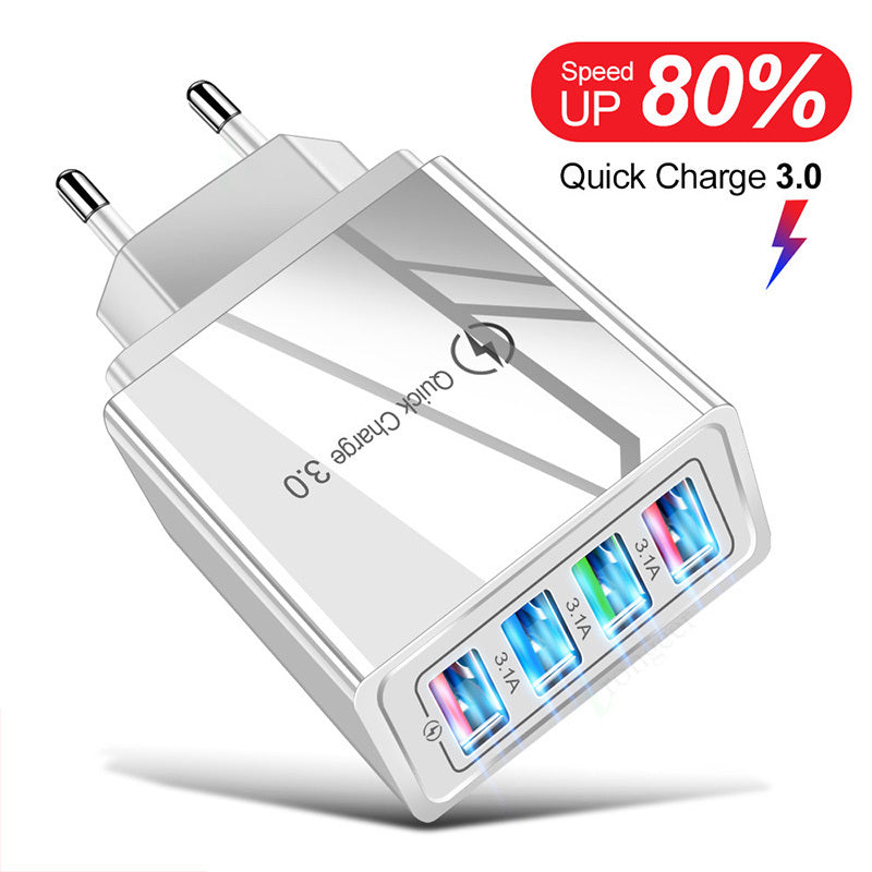 מטען USB מהיר טעינה 3.0 4 מתאם טלפון לטאבלט מטען קיר נייד מטען מהיר