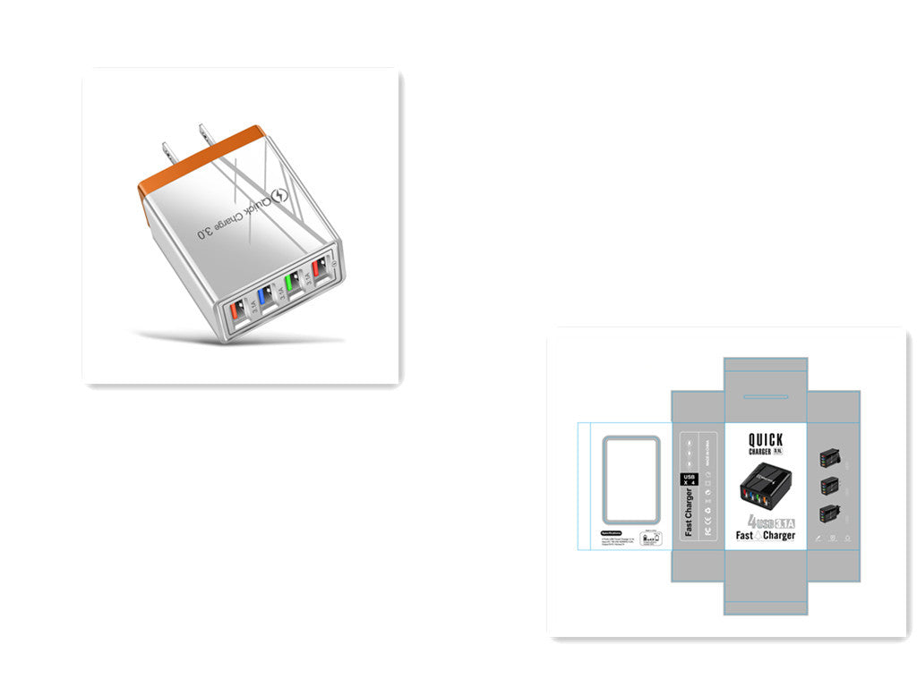 מטען USB מהיר טעינה 3.0 4 מתאם טלפון לטאבלט מטען קיר נייד מטען מהיר