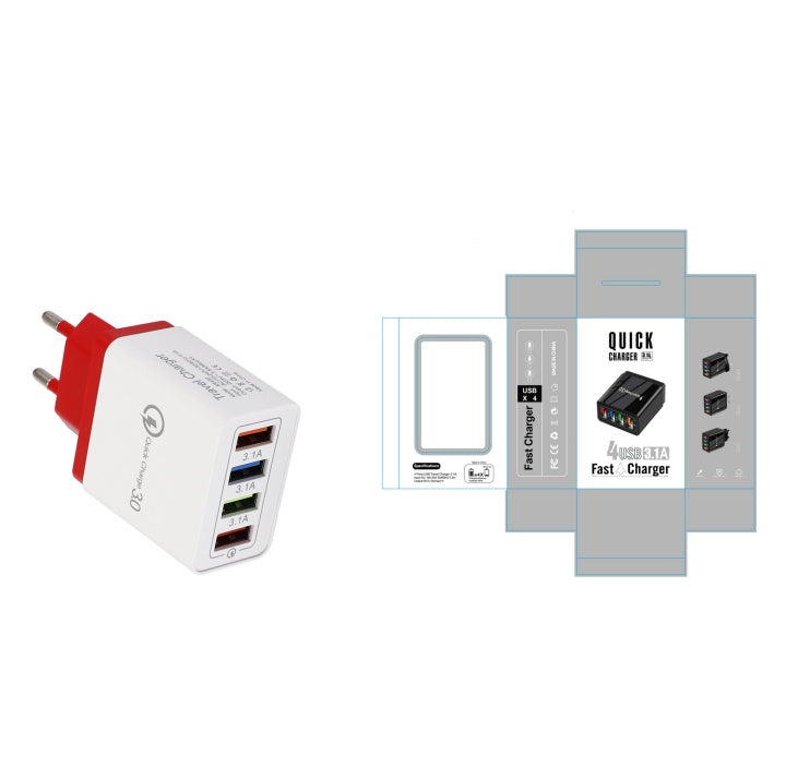 מטען USB מהיר טעינה 3.0 4 מתאם טלפון לטאבלט מטען קיר נייד מטען מהיר