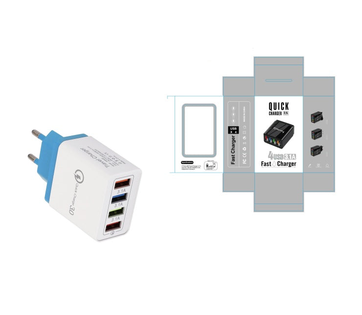 מטען USB מהיר טעינה 3.0 4 מתאם טלפון לטאבלט מטען קיר נייד מטען מהיר