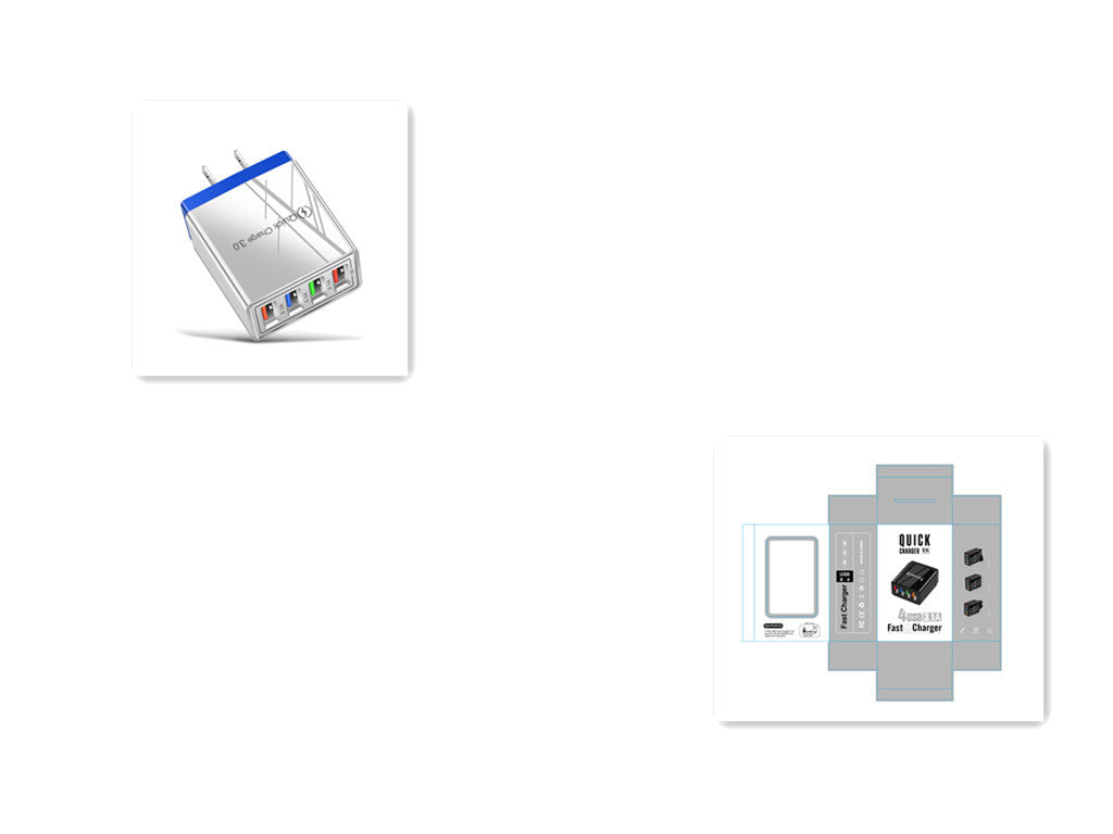 מטען USB מהיר טעינה 3.0 4 מתאם טלפון לטאבלט מטען קיר נייד מטען מהיר