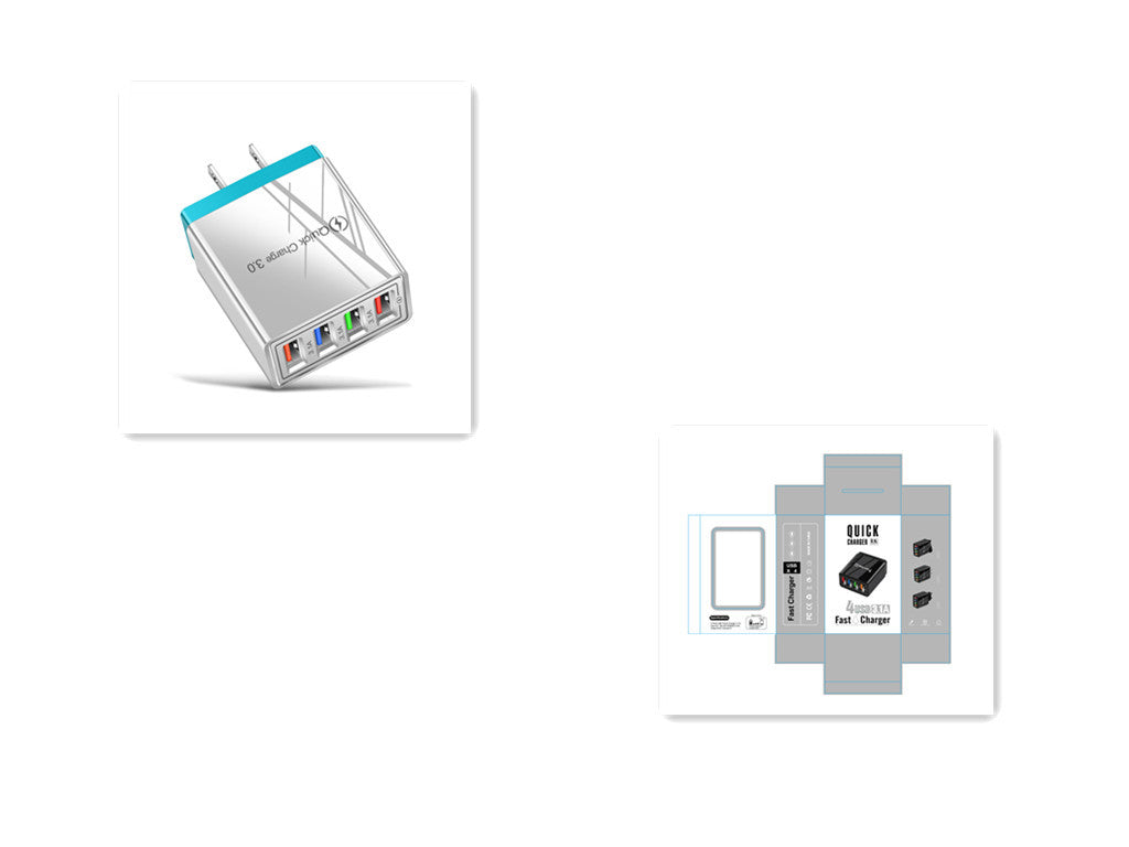 מטען USB מהיר טעינה 3.0 4 מתאם טלפון לטאבלט מטען קיר נייד מטען מהיר