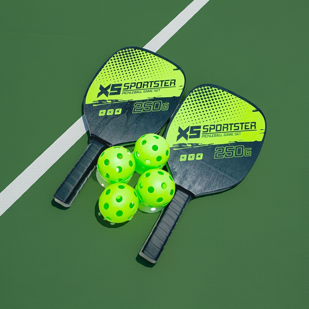 Sports Equipment 2 Rackets 4-ball Pick Racket Set Combination