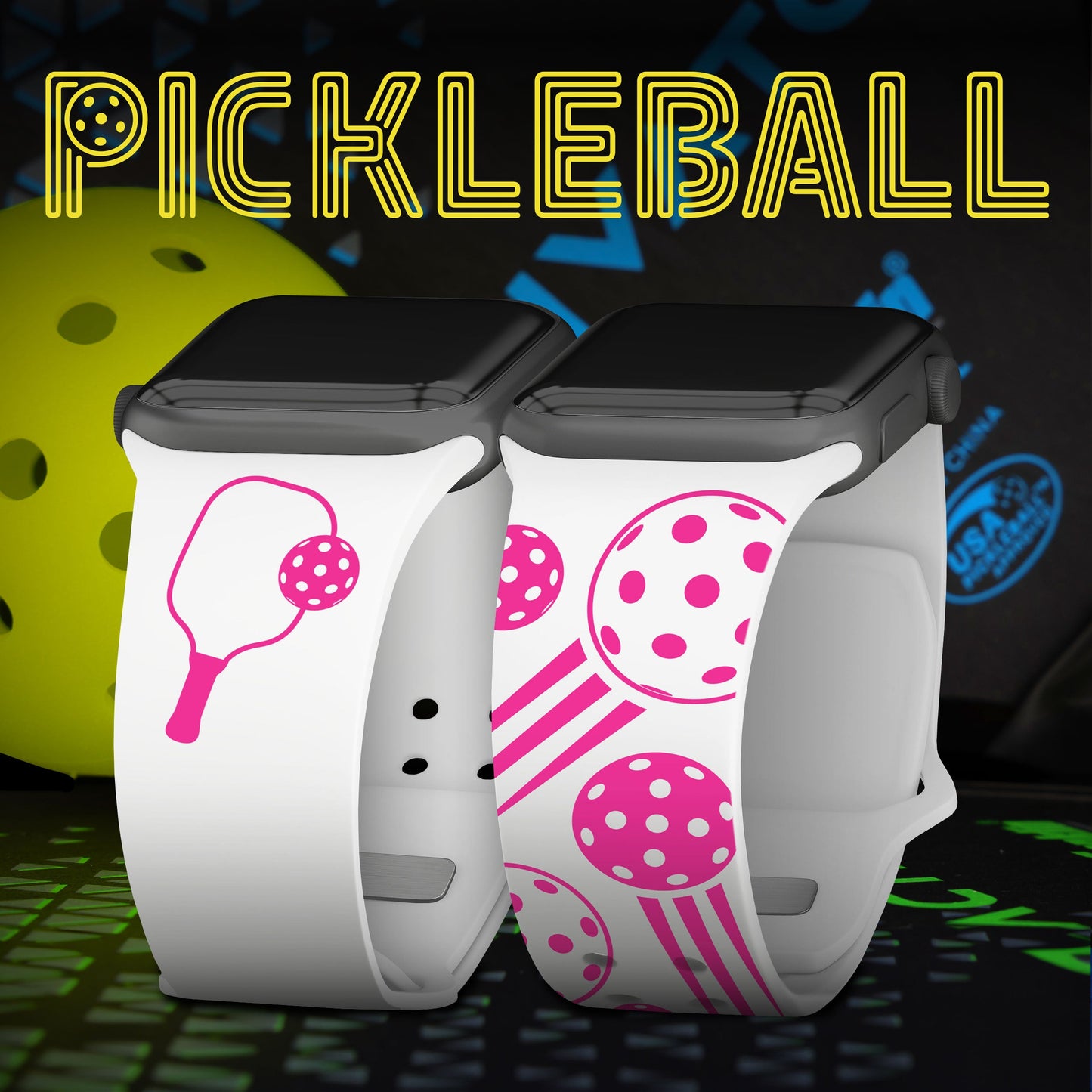 Pickleball Brights HD Apple Watch Band