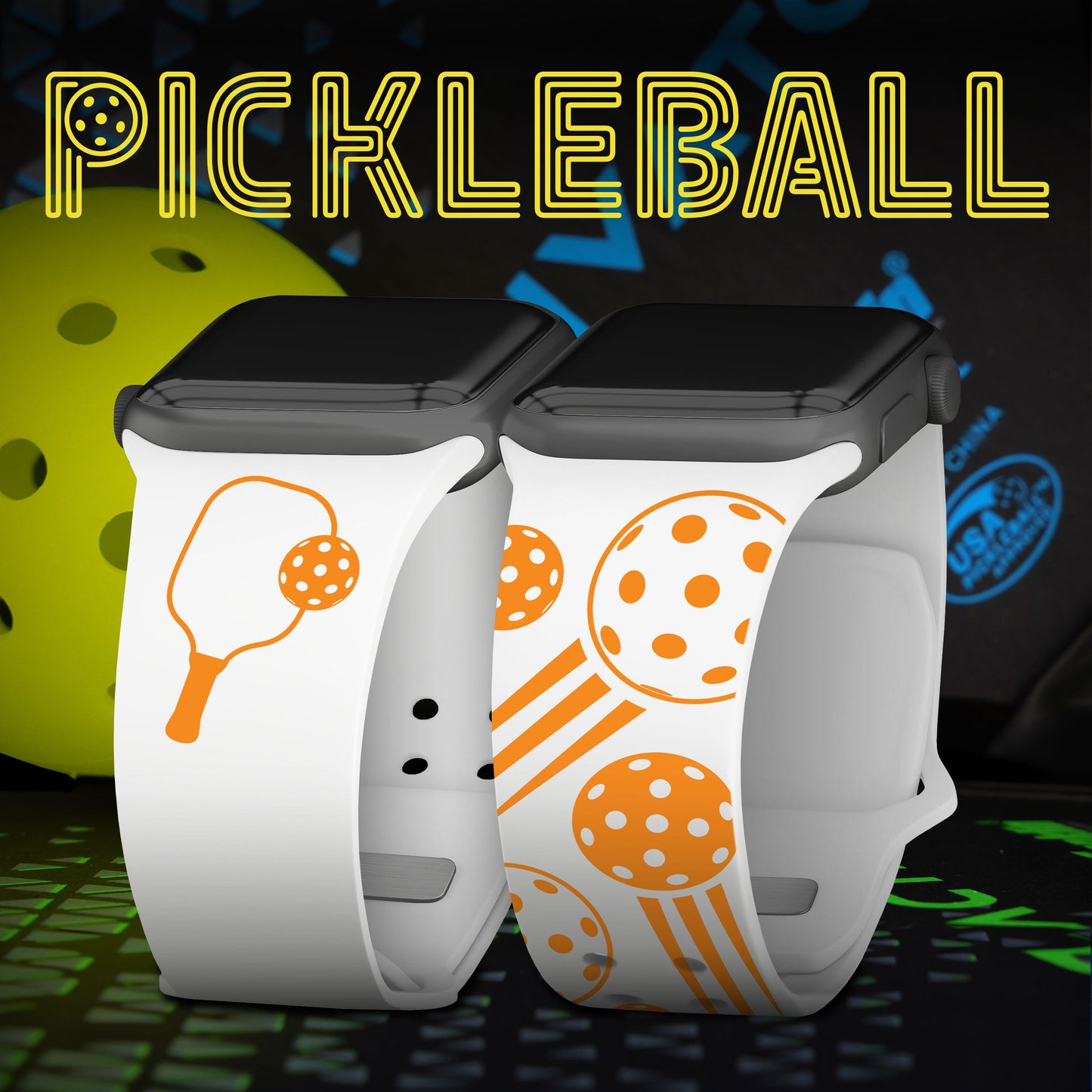 Pickleball Brights HD Apple Watch Band