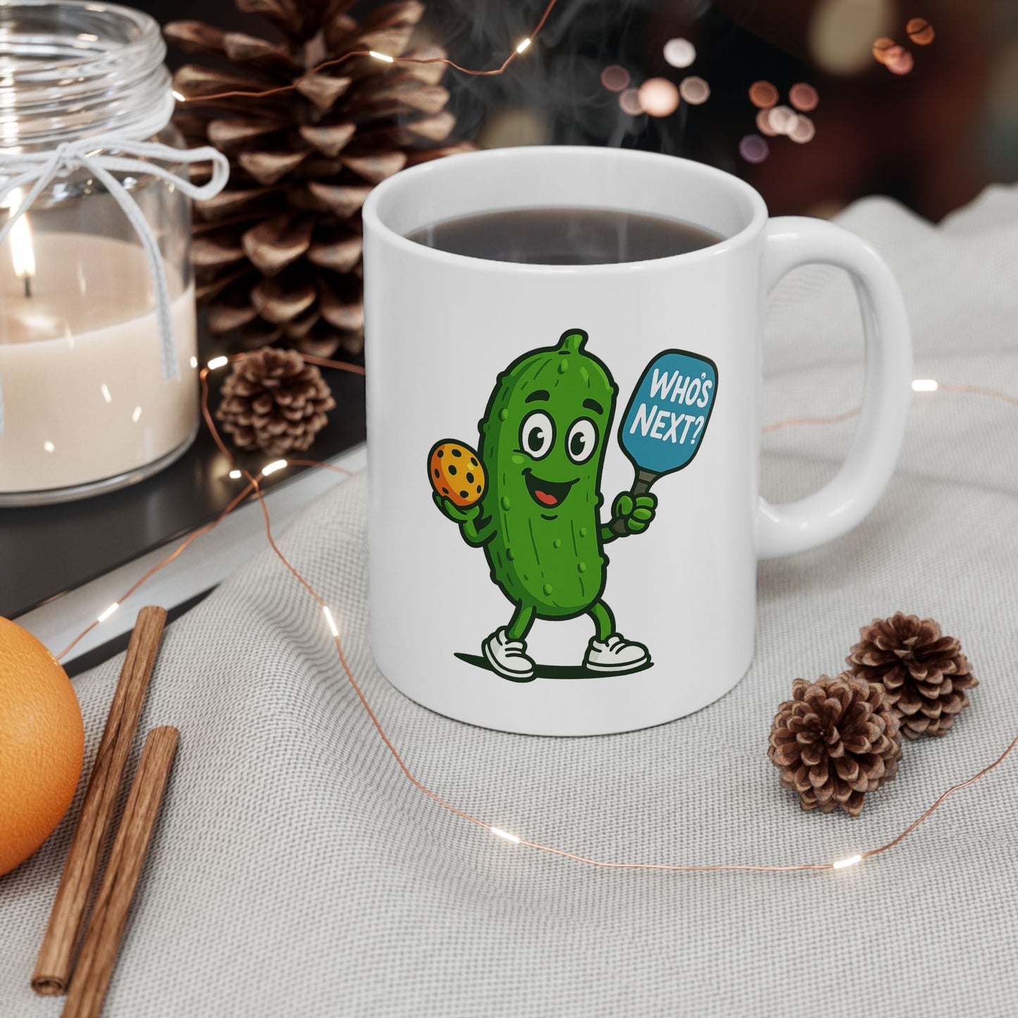 "Who's Next?" Pickleball Coffee Mug