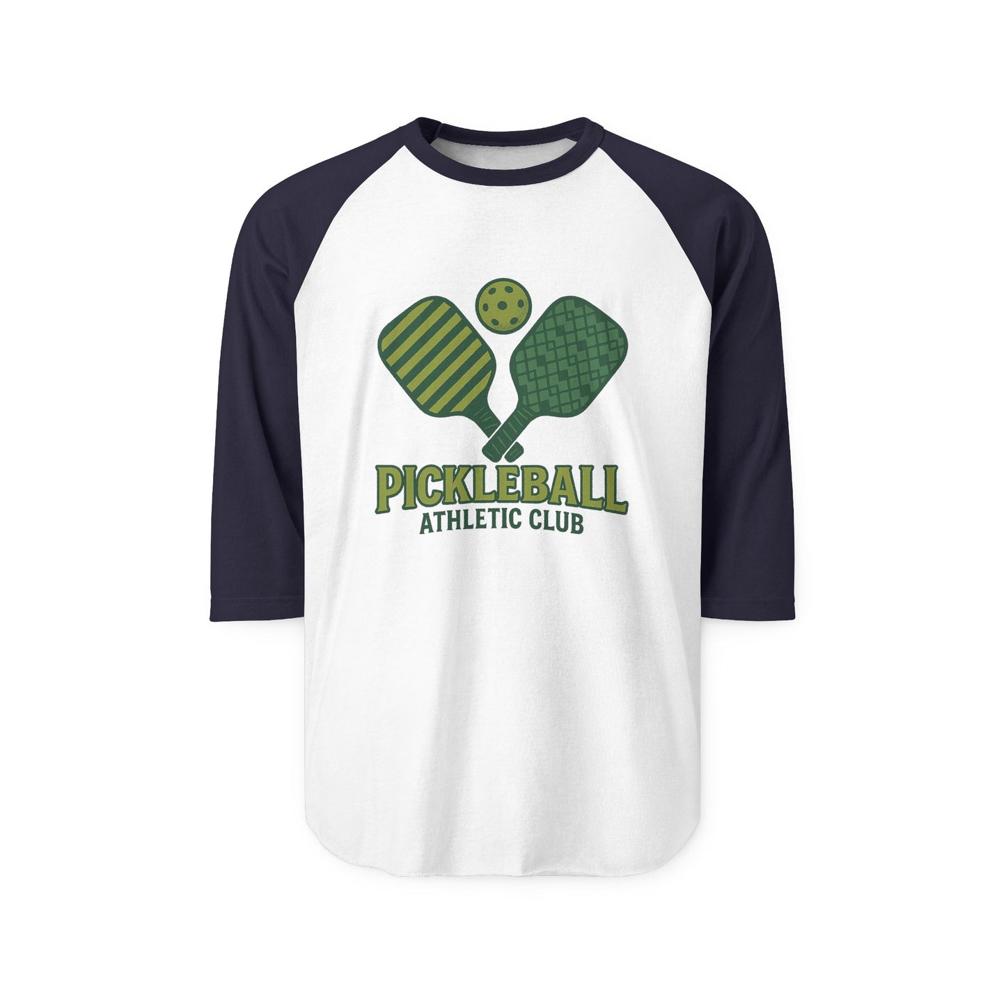 Pickleball Raglan Shirt, Athletic Club Tee, Unisex Three-Quarter Sleeve Shirt