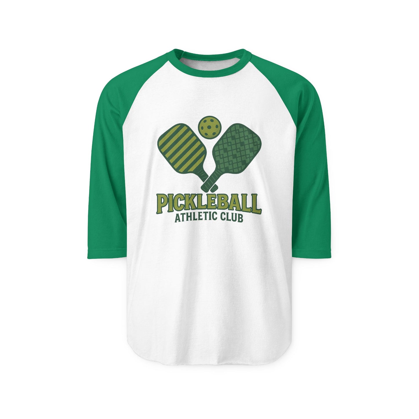Pickleball Raglan Shirt, Athletic Club Tee, Unisex Three-Quarter Sleeve Shirt