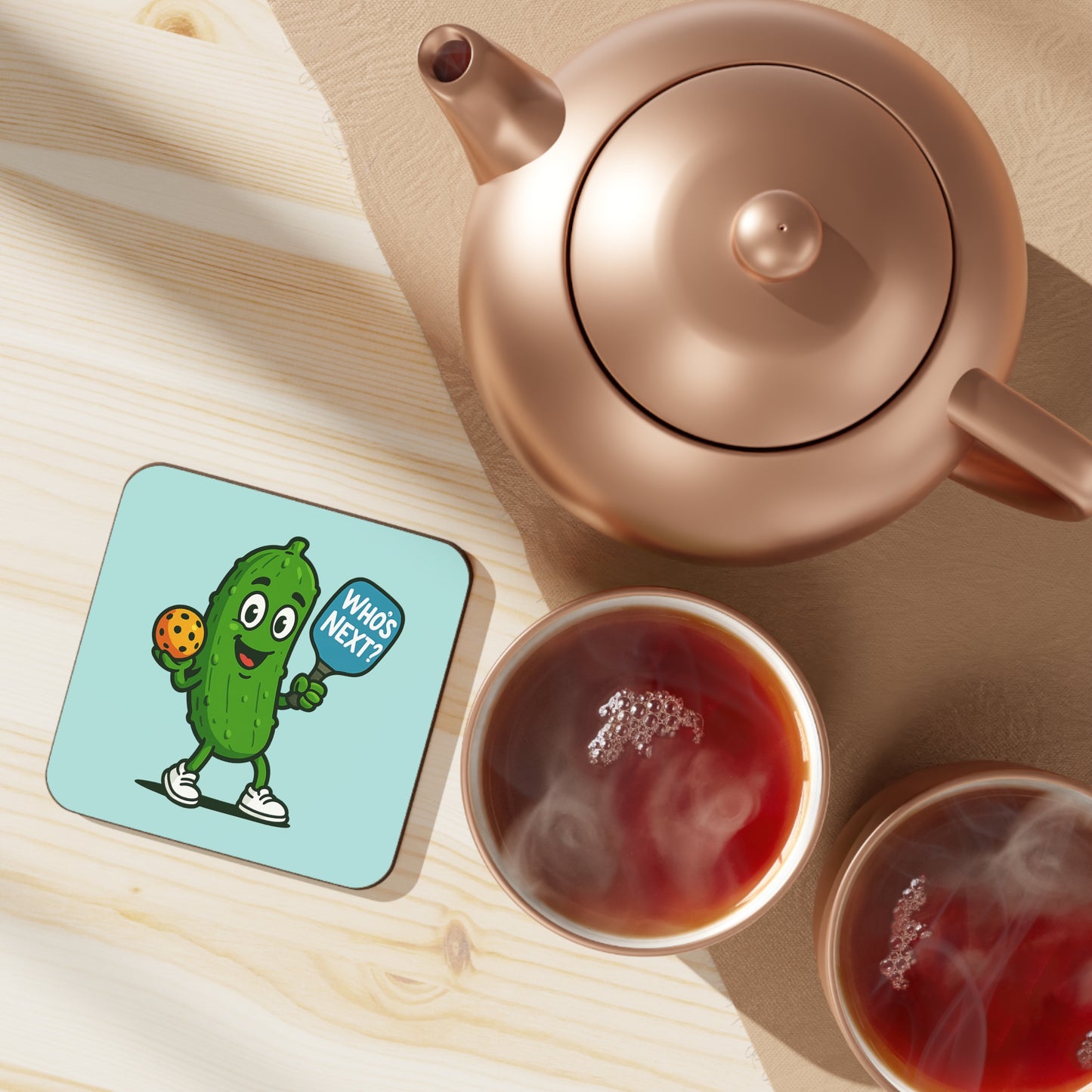 "Who's Next" Pickleball Coaster