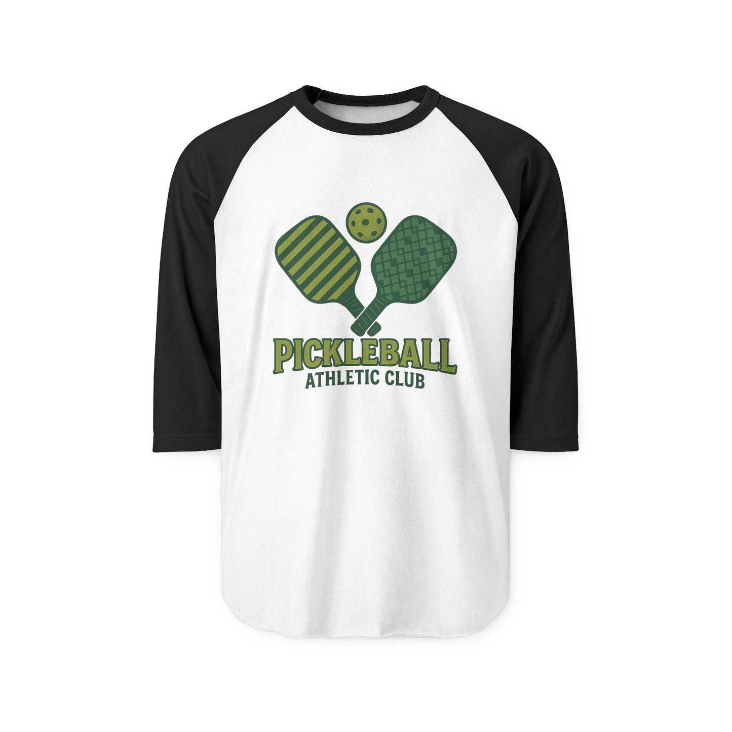 Pickleball Raglan Shirt, Athletic Club Tee, Unisex Three-Quarter Sleeve Shirt