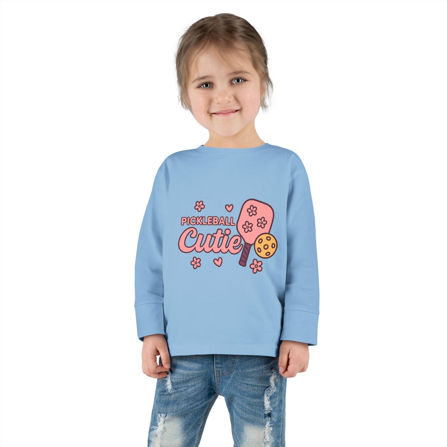 "Pickleball Cutie" Toddler Long Sleeve Tee