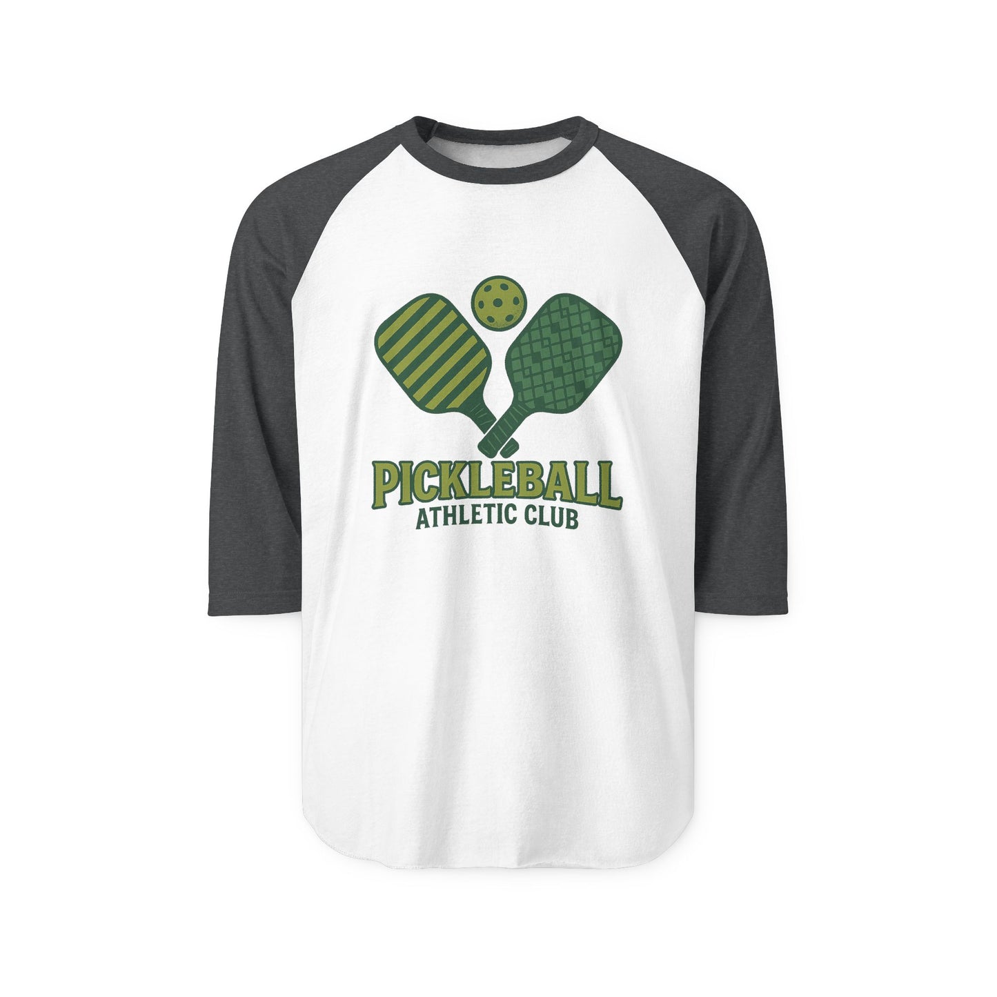 Pickleball Raglan Shirt, Athletic Club Tee, Unisex Three-Quarter Sleeve Shirt