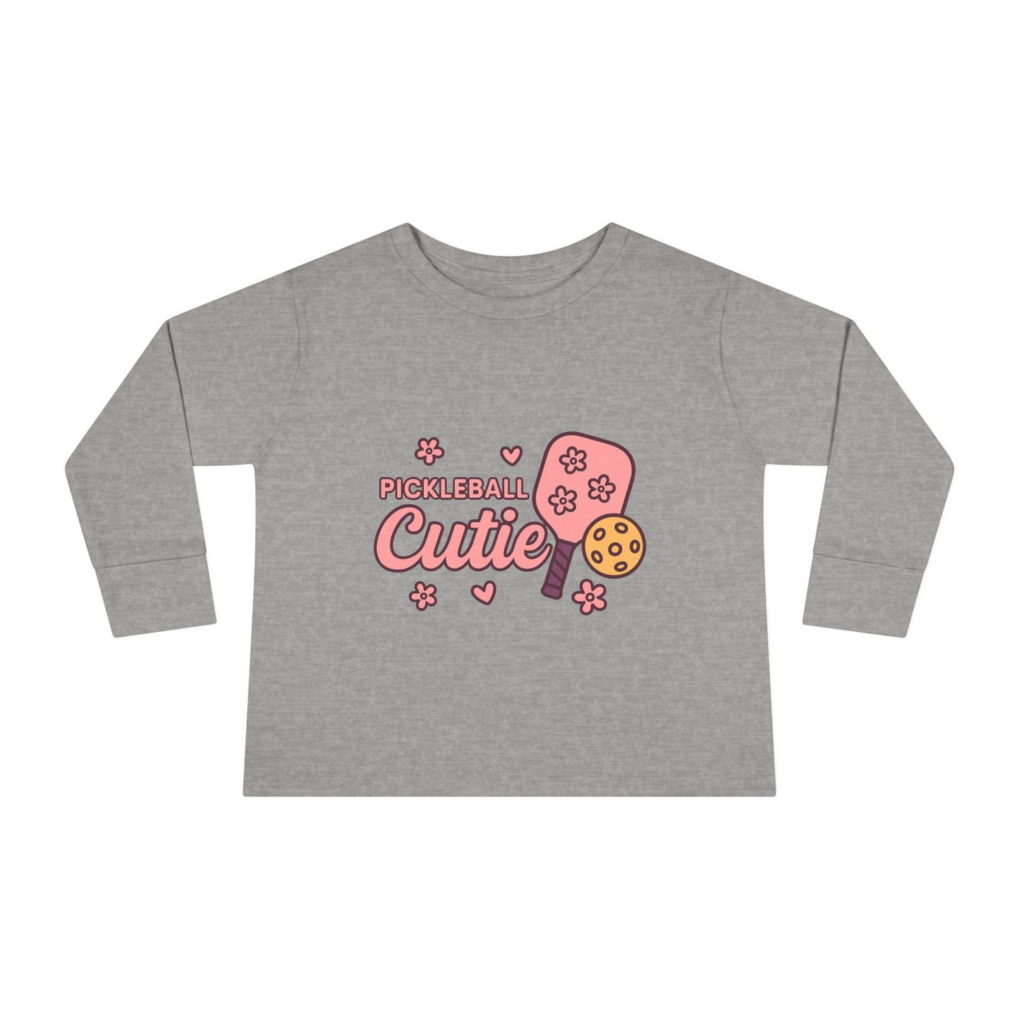 "Pickleball Cutie" Toddler Long Sleeve Tee