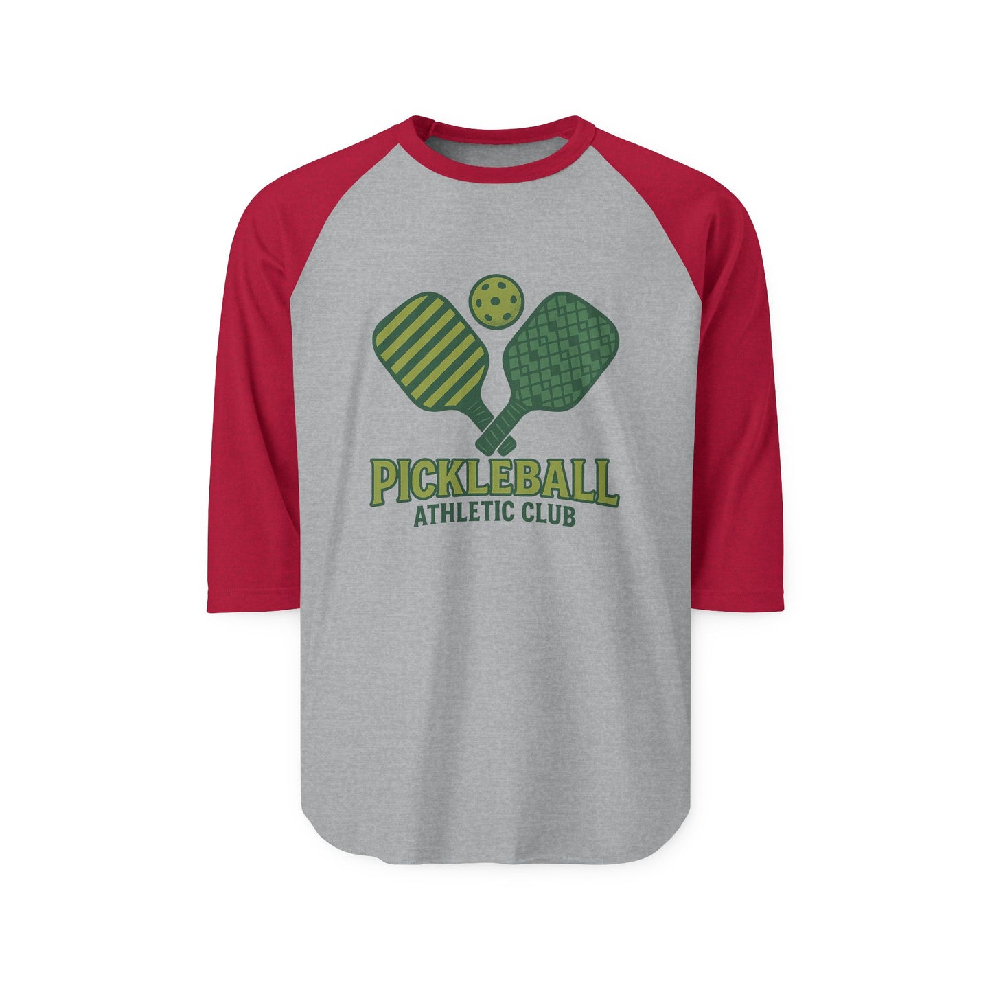 Pickleball Raglan Shirt, Athletic Club Tee, Unisex Three-Quarter Sleeve Shirt