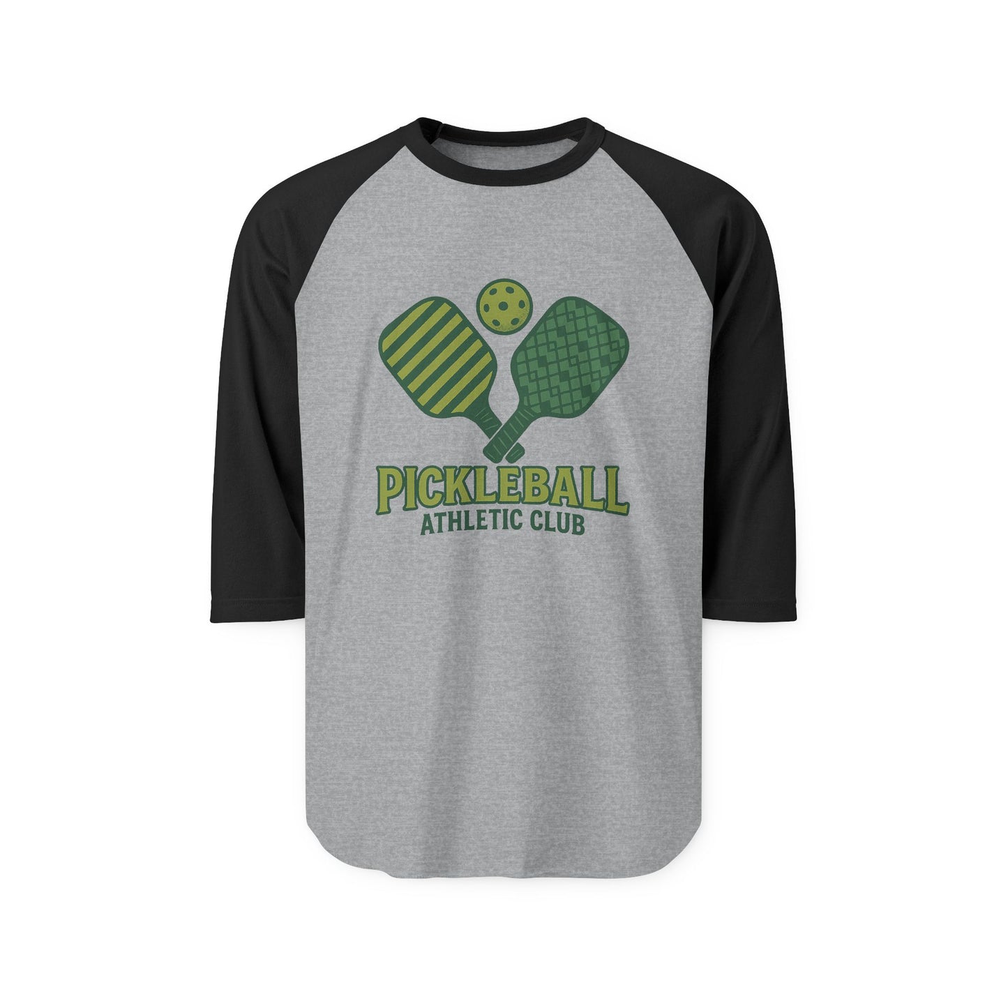 Pickleball Raglan Shirt, Athletic Club Tee, Unisex Three-Quarter Sleeve Shirt