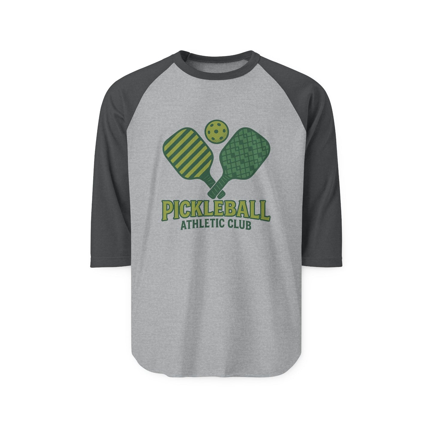 Pickleball Raglan Shirt, Athletic Club Tee, Unisex Three-Quarter Sleeve Shirt