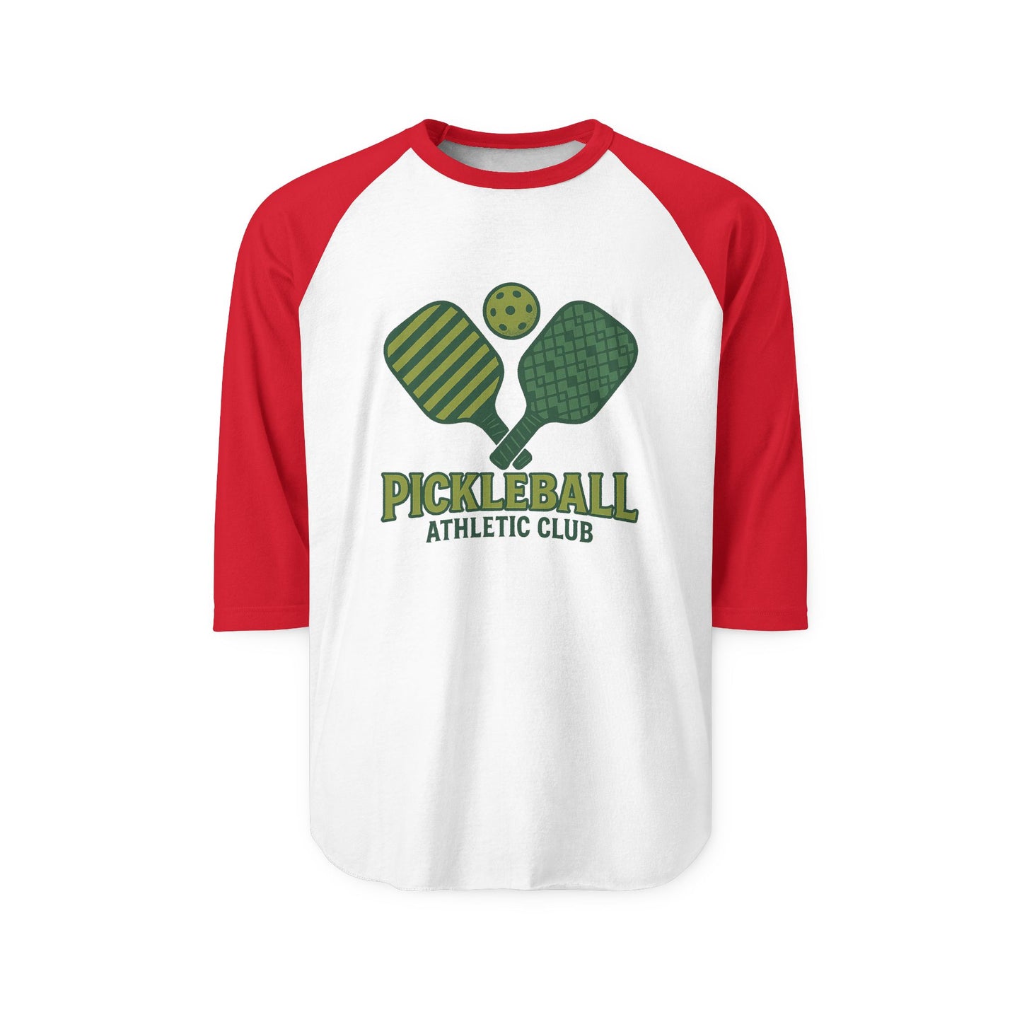 Pickleball Raglan Shirt, Athletic Club Tee, Unisex Three-Quarter Sleeve Shirt