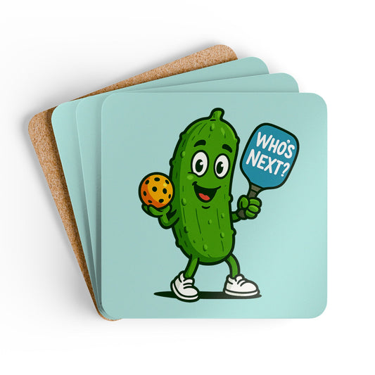 "Who's Next" Pickleball Coaster Set