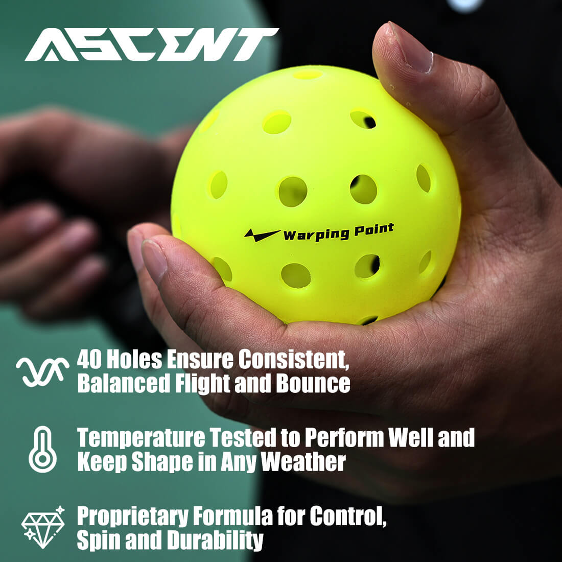 Ascent Outdoor Tournament Pickleballs