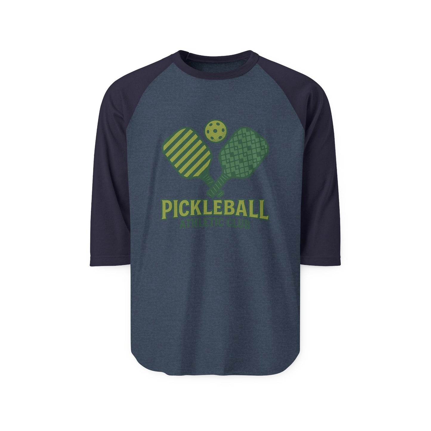 Pickleball Raglan Shirt, Athletic Club Tee, Unisex Three-Quarter Sleeve Shirt