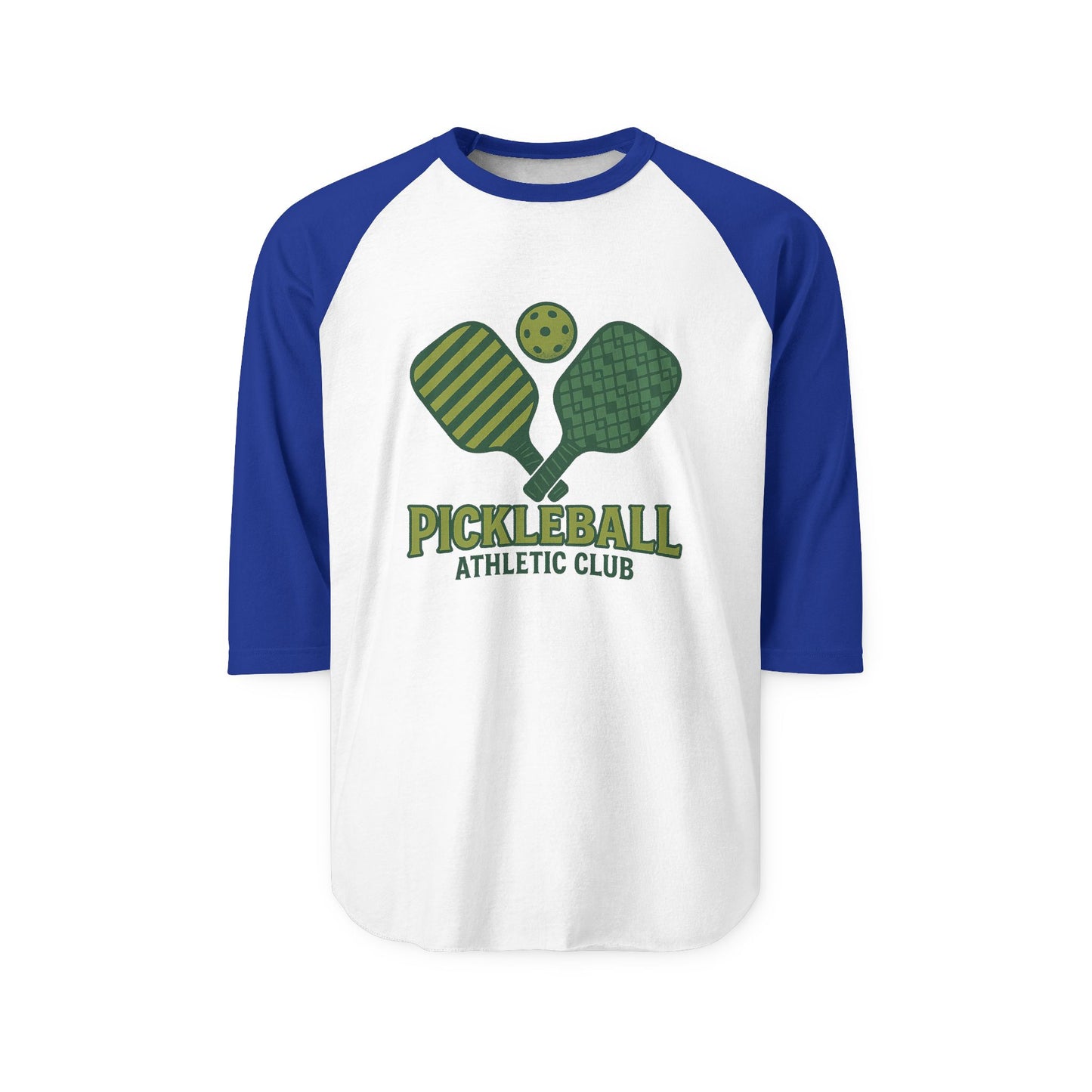 Pickleball Raglan Shirt, Athletic Club Tee, Unisex Three-Quarter Sleeve Shirt