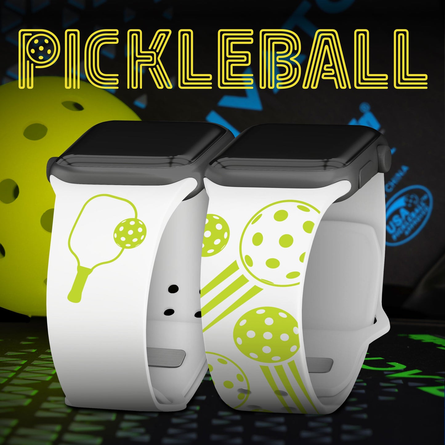 Pickleball Brights HD Apple Watch Band