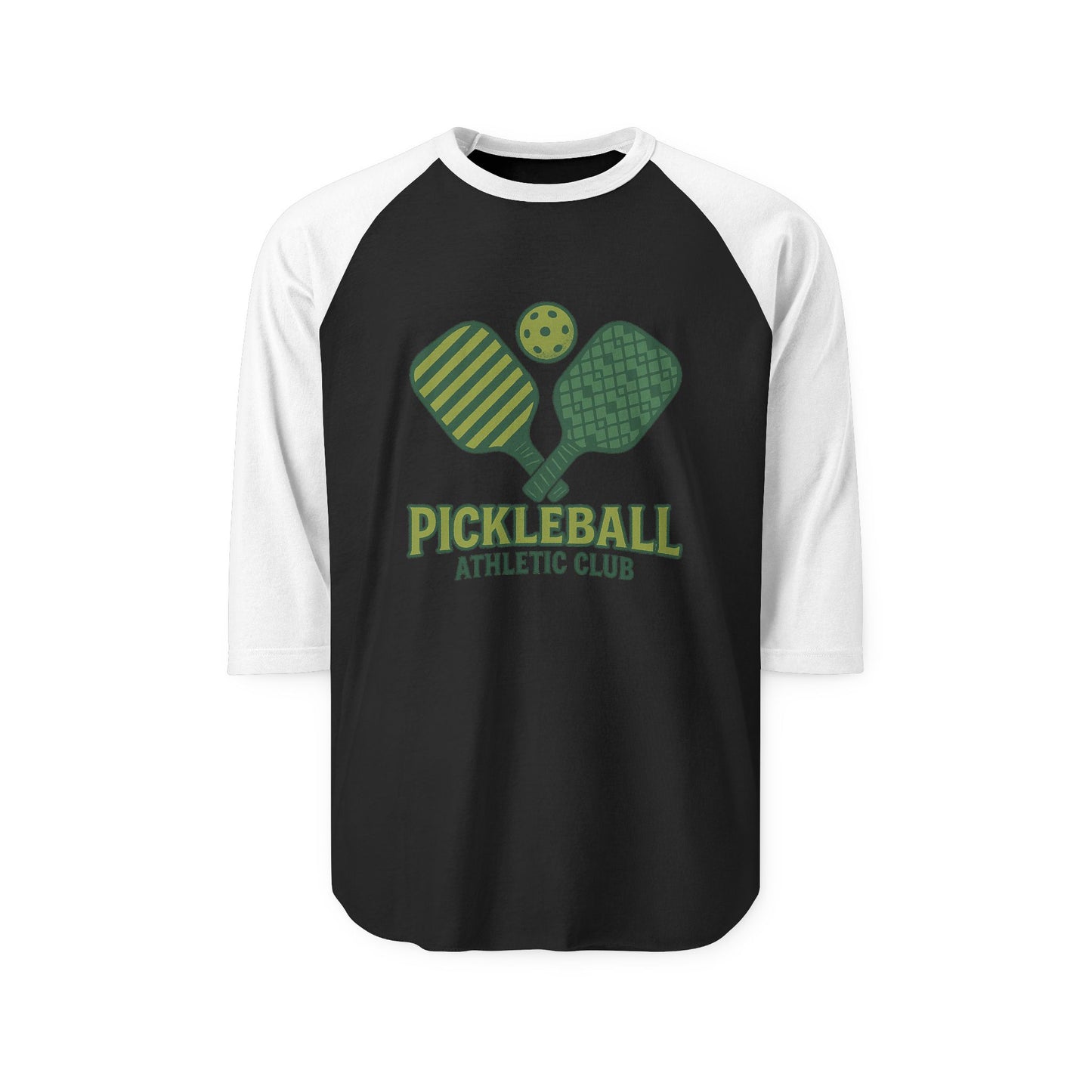 Pickleball Raglan Shirt, Athletic Club Tee, Unisex Three-Quarter Sleeve Shirt