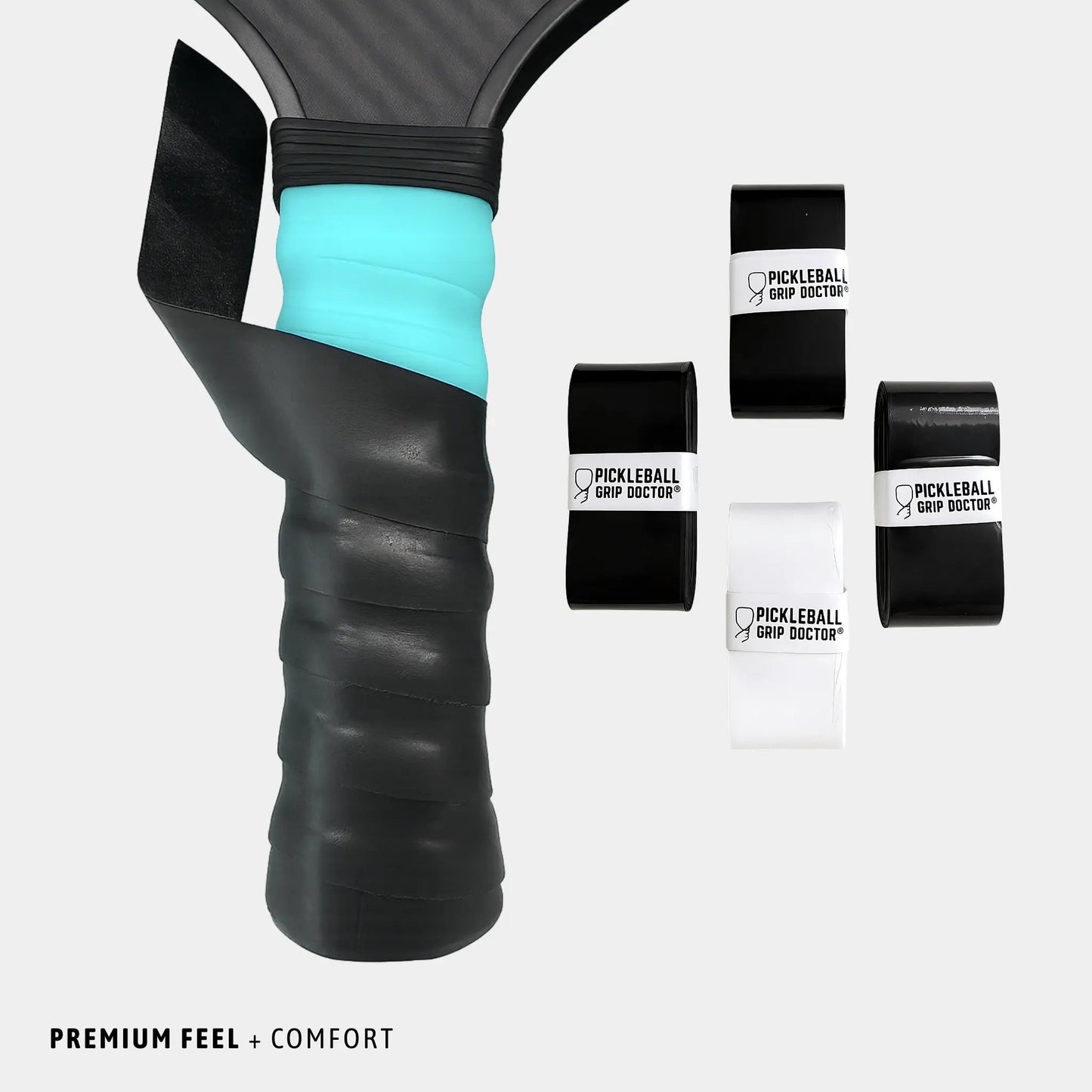 WrapGrip  Premium Pickleball Paddle Grip Overgrip Wrap 8-Pack Assorted Colors